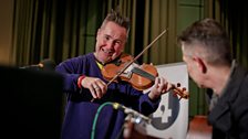 Soundcheck with Nigel Kennedy and guitarist, Doug Boyle