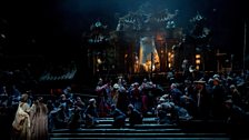 A scene from Act I of Turandot from the Metropolitan Opera, New York