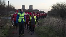 Greg and Jo and supporters head out on Day Seven