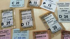 Tickets for concerts at the Coventry Theatre, which unfortunately did not include the name of the show