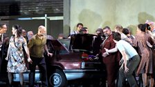 Alfio (Dimitri Platanias) arrives in the village in Mascagni's Cavalleria Rusticana