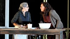 Mamma Lucia (Elena Zilio) talks to Santuzza (Eva-Maria Westbroek)