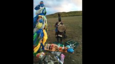 Mongolian Shaman at work