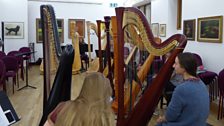 Harps at the Royal Welsh College of Music and Drama