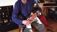 Chris plays a 3/4 set of his uilleann pipes - chanter, drones, but no regulators