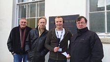 Brian, Dave and Alan at Bridgwater Town Hall with James