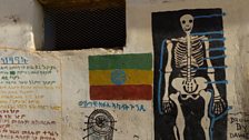 Murals at a school in Tigray State