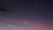 The Moon, Mercury and Venus