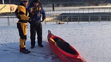 Preparing to paddle