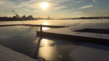 Oslo harbour complete with pancake ice