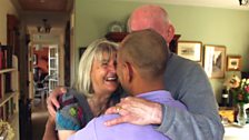 Vance with his adoptive parents.