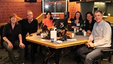 The presenters and guests in the studio