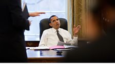 President Obama in the Oval Office, 26 January 2009