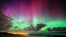 Aurora over Beach