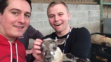 James and Andy with "Richard the Lamb"