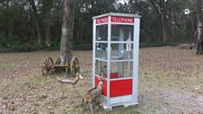 Phone box at Fanning Spring in Florida, USA