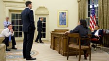 President Obama meets with his senior advisors, 20 January 2010