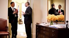 President Barack Obama with Phil Schiliro, 10 June 2009