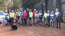 Sophie with her new friends from the King's Lynn Cycling Club