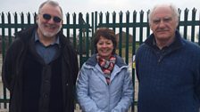 Helen Mark with geologists Malcolm Fry and Paul Hildreth