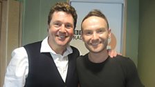 Kevin Simm poses with Michael Ball