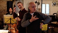 Mark Knoop and Michael Finnissy during the rehearsal of 'Above Earth’s Shadow'