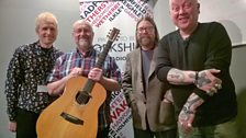 Bob Fox and Alex from Holmfirth Festival of Folk with David and Lee Durberville at ˿ Leeds