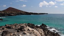 Lava coast and cinder cone