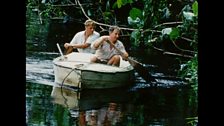 David Attenborough and Jack Lester searching for the hoatzin bird