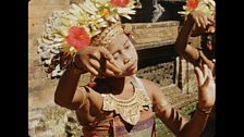 Girl dancing in Barong Village Festival