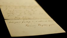 A letter from Florence Nightingale dating back to 1872