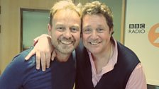 Jason Donovan poses with Michael Ball before performing!