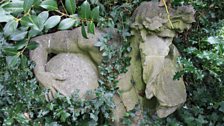 Ivy covered statue looking appropiately at home n The Iveagh Gardens