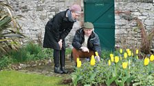 Cherrie with Reg Maxwell despensing knowledge