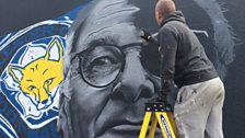 Claudio Ranieri on a wall