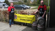 A charity beer festival in Dereham was the location for clue four