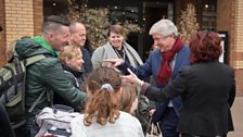 ý Director General Tony Hall meets Sarah and Mark Worth from Highly Sprung Performance Company