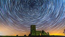 Long exposure night sky