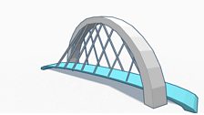 Clyde Arc, Glasgow produced in Tinkercad