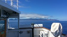 Approach to  St Helena Island on RMS St Helena