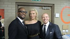 Rodney Earl Clarke, Hannah Waddingham & Gary Williams backstage