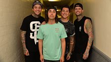 Pierce The Veil in session at Maida Vale Studios