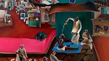 Bhupen Khakhar, Death in the Family 1977 - Victoria and Albert Museum, © The Estate of Bhupen Khakhar
