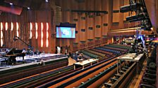 The Barbican Hall is almost ready for the concert! Just a few finishing touches needed - including building a desk for the jury