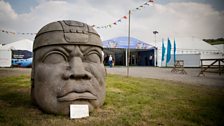 Head outside the festival entrance