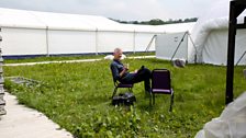 Front Row presenter John Wilson prepares for the Radio 4 show