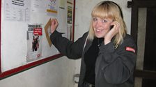 Sophie finds clue two - unusually, David Whiteley back in the studio quickly cracked this one!