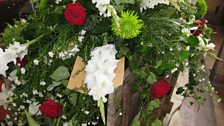 The fifth and final clue was with one of the displays at the flower festival in the church at Bawburgh