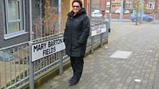 Jackie Kay in Manchester's Greenheys housing development