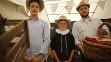 Strawberry sellers at Hay Festival